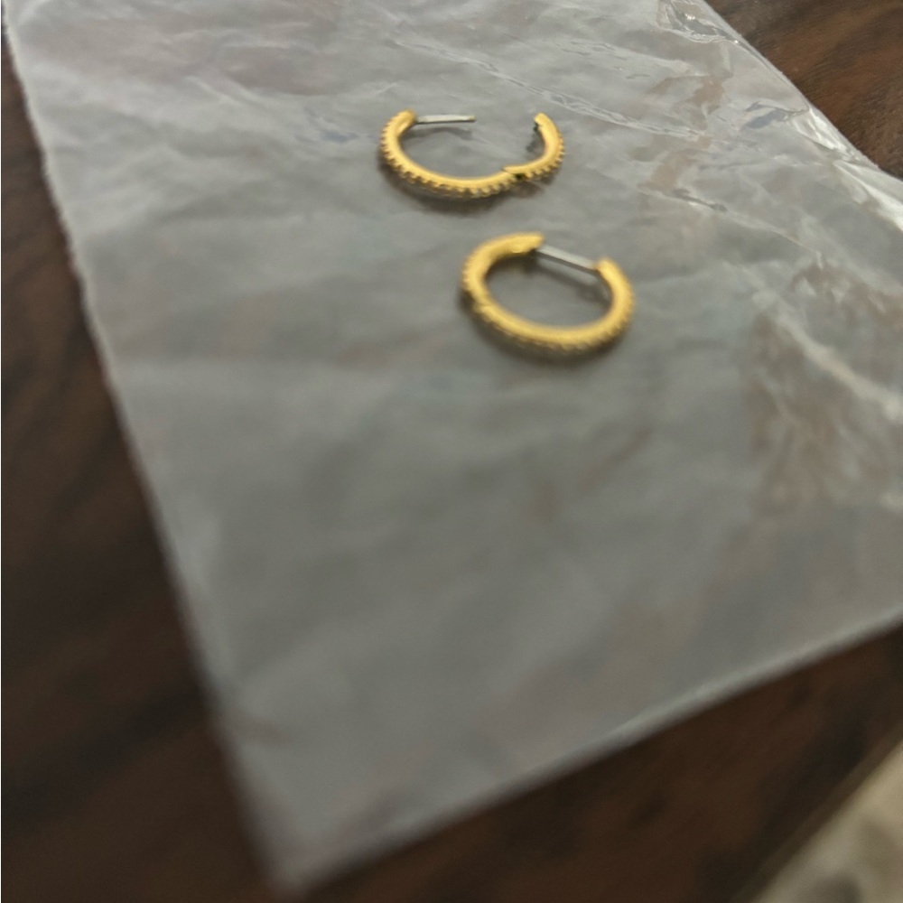 BaubleBar mini diamond huggies